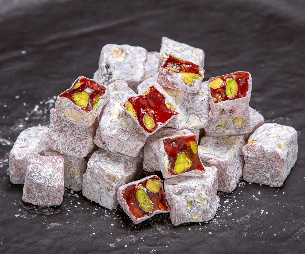 Hafiz Mustafa 1864 | Turkish Delight with Rose Petals and Double Pistachio (1 kg)