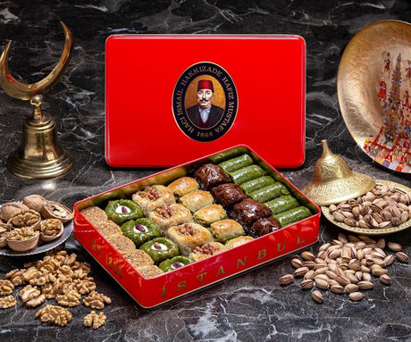 Hafiz Mustafa | Premium Pistachio Walnut Baklava Assortment (Medium Box)