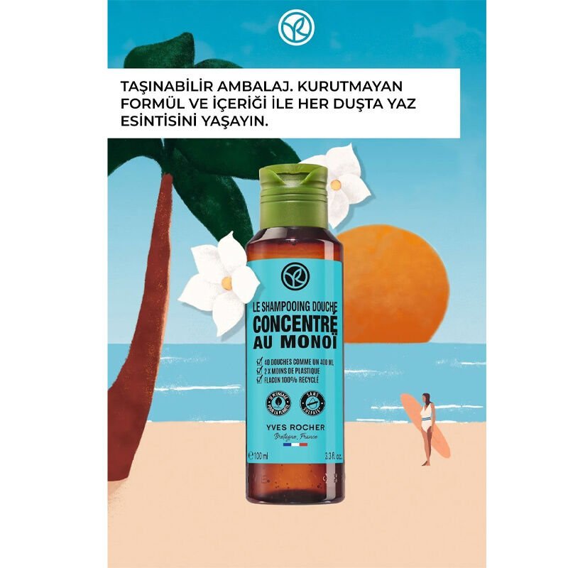 Hair & Body Shampoo - Hydrating Monoi with Tropical Scent & Rich Lather - TryAladdin