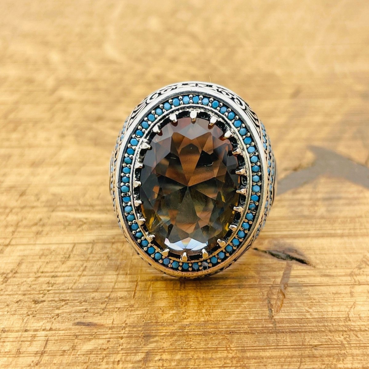 Handcrafted Multi - Color Zultanite Stone Men's Ring