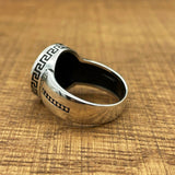 Handmade Minimalist Oval Black Onyx Silver Ring - TryAladdin