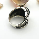 Handmade Turkish 925 Sterling Silver Men's Ring | Vibrant Green Emerald Square Cut - TryAladdin