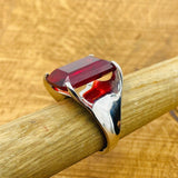 Handmade WoMen's Red Ruby Ring