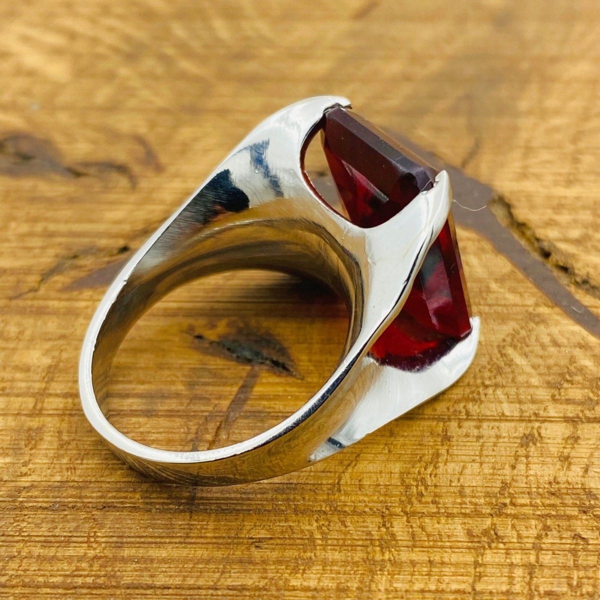 Handmade WoMen's Red Ruby Ring