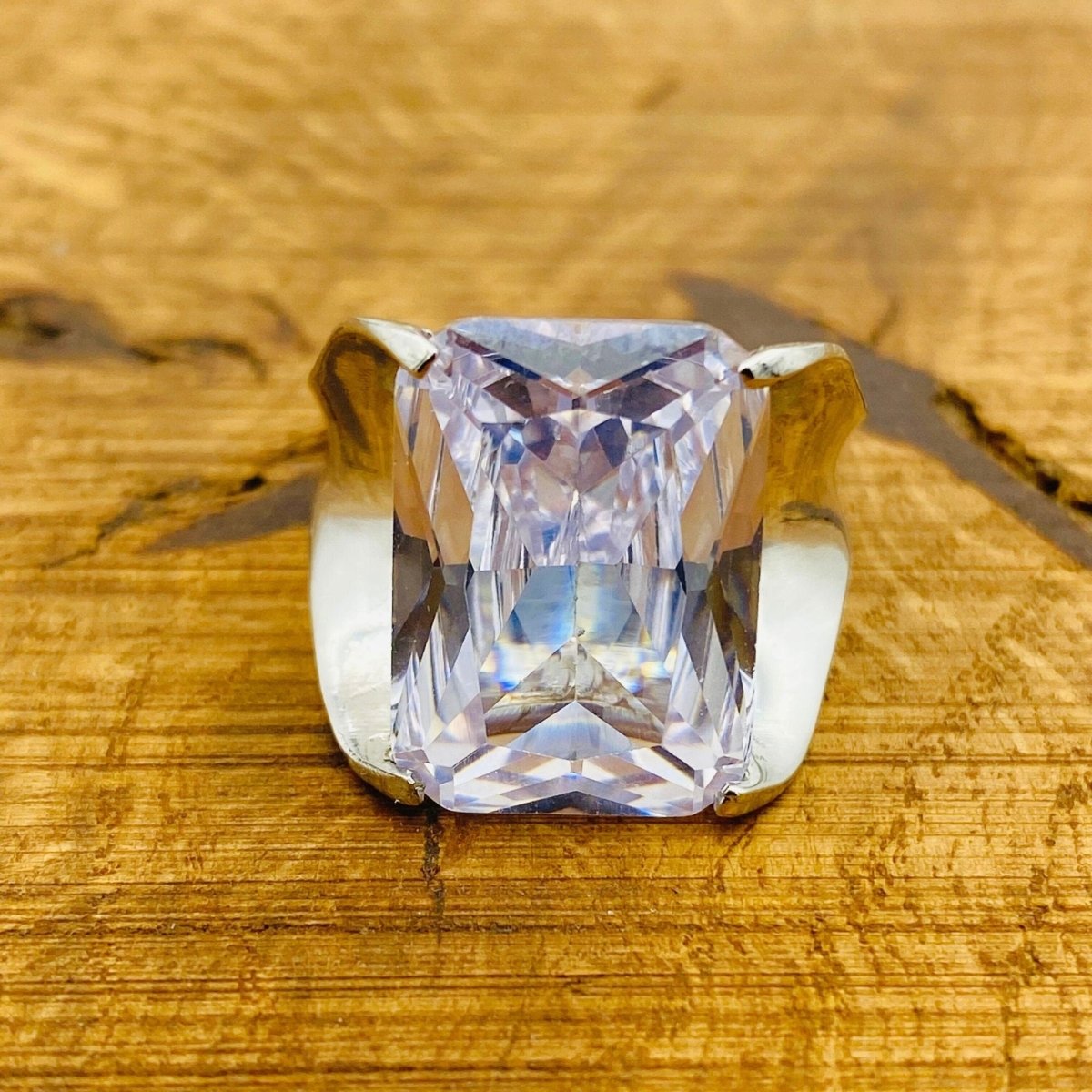 Handmade WoMen's White Zircon Ring