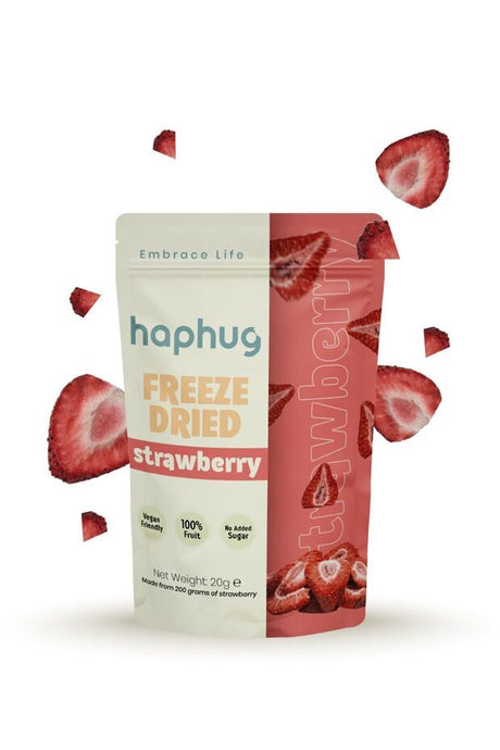 Haphug Premium Freeze - Dried Strawberry Fruit Crisps - 20g - TryAladdin