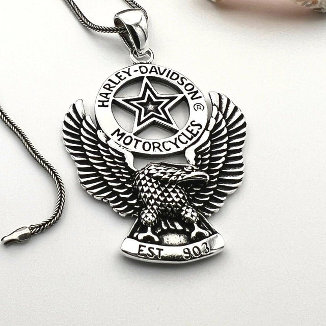 Harley Davidson 925 Sterling Silver Necklace