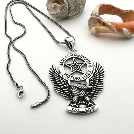 Harley Davidson 925 Sterling Silver Necklace