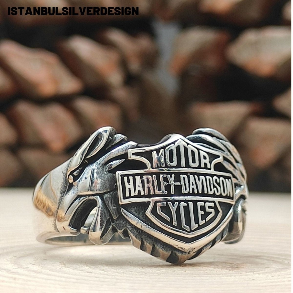 Harley Davidson 925K Sterling Silver Ring