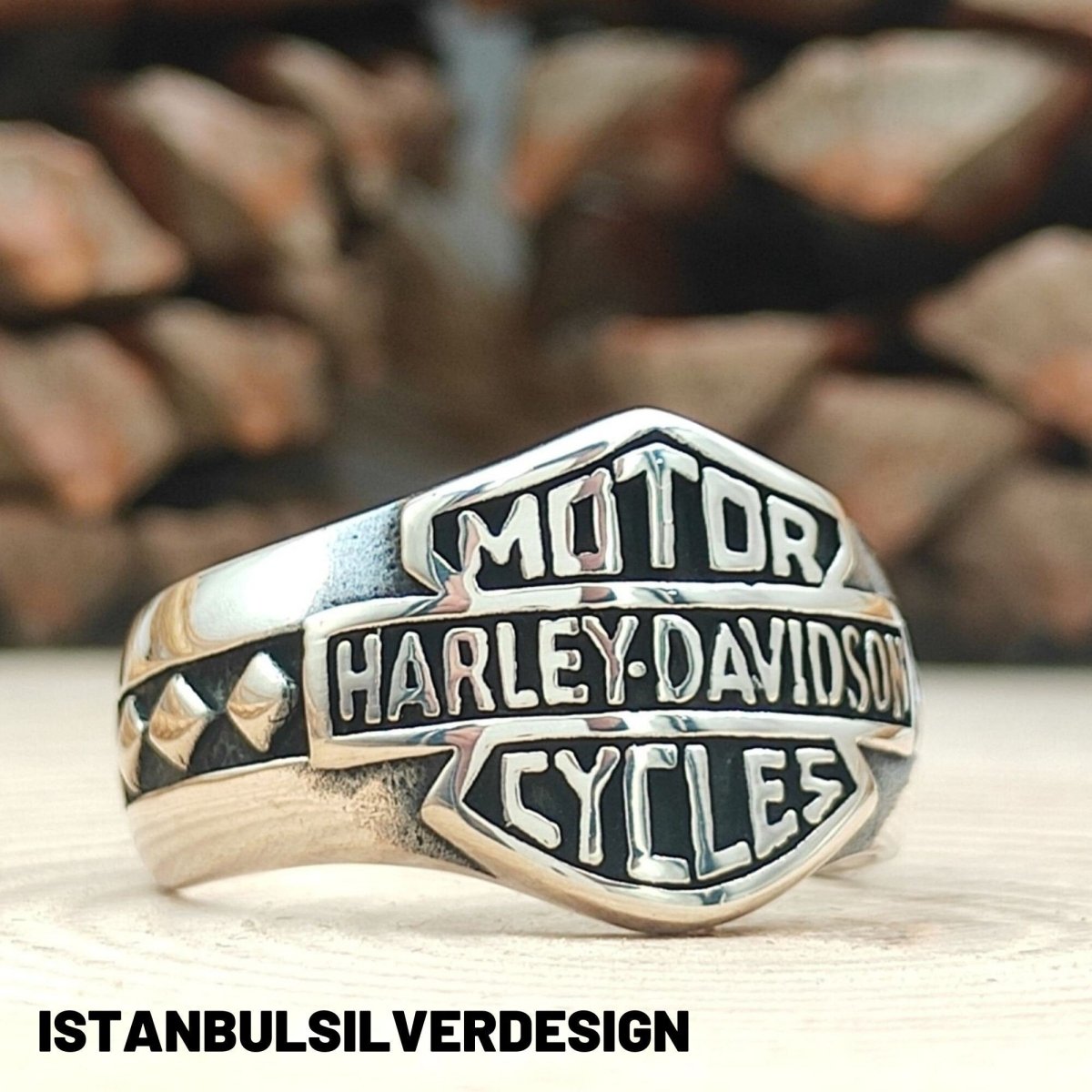 ◆MOD◆Harley-Davidson　　シルバーリング　　925　　10K Harley Davidson 925K Sterling Silver Ring - TryAladdin