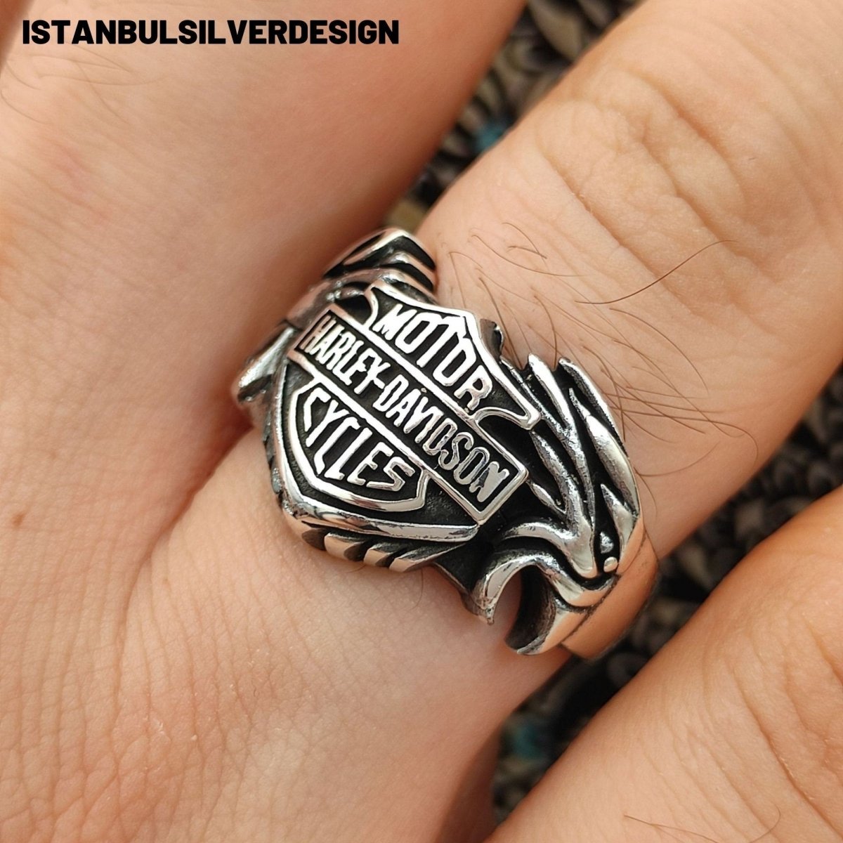 Harley Davidson 925K Sterling Silver Ring