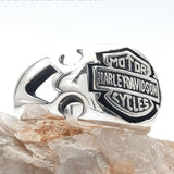 Harley Davidson Biker Silver Ring