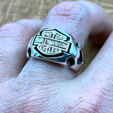 Harley Davidson Biker Silver Ring