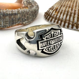 Harley Davidson Biker Silver Ring