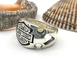 Harley Davidson Biker Silver Ring