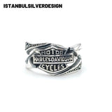 Harley Davidson Motorcycle Signet Ring