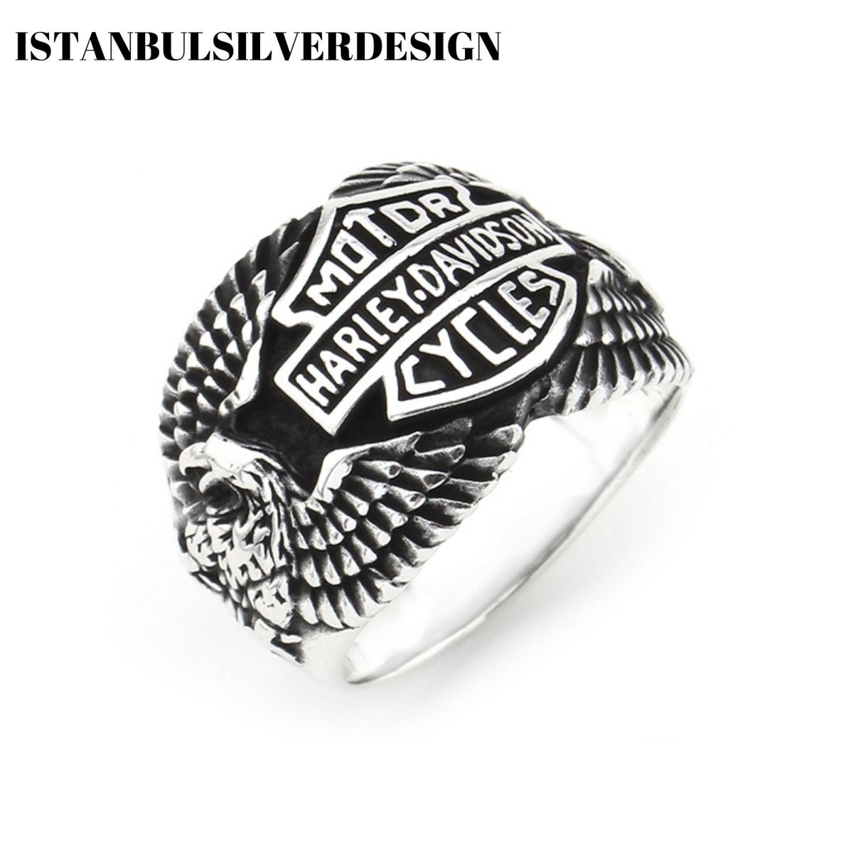 Harley Davidson Sterling Silver Ring - TryAladdin