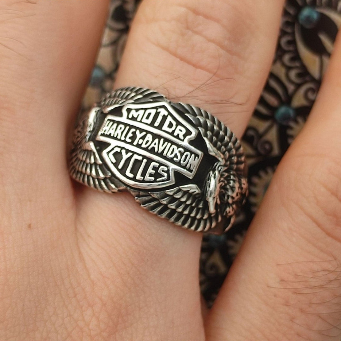 Harley Davidson Sterling Silver Ring - TryAladdin