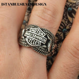 Harley Davidson Sterling Silver Ring - TryAladdin