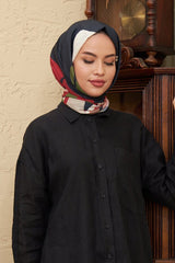 Hawaiian Print Cotton Viscose Shawl - Soft & Trendy - TryAladdin