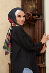 Hawaiian Print Cotton Viscose Shawl - Soft & Trendy - TryAladdin