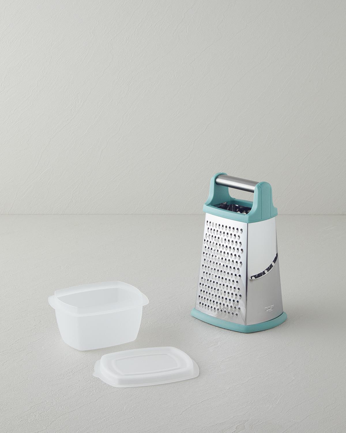 Professional Stainless Steel Grater Green Ergonomic Kitchen Tool
