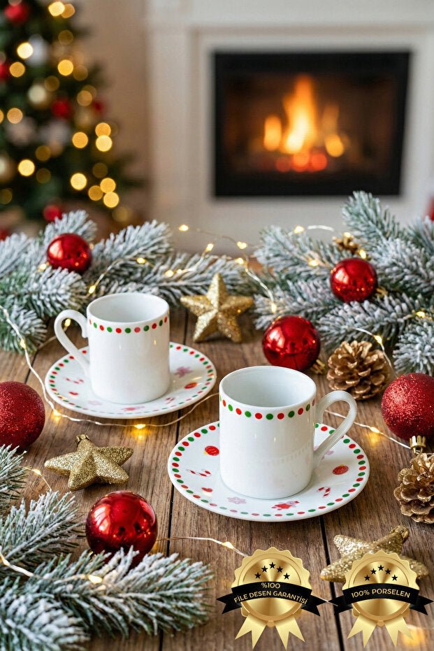 Heda Porcelain Gingerbread Man Coffee Cup Set - 2 Person - TryAladdin