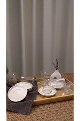 Heda Porselen Ruya Premium Striped Porcelain Tea Set - 12 Piece - TryAladdin