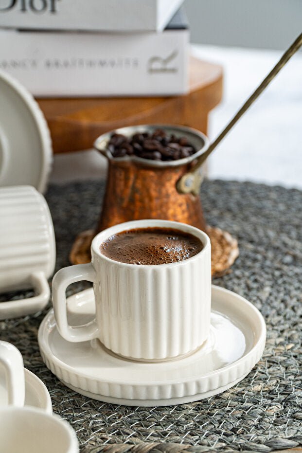 Heda Porselen Saturn Professional 12 - Piece Porcelain Coffee Set - TryAladdin