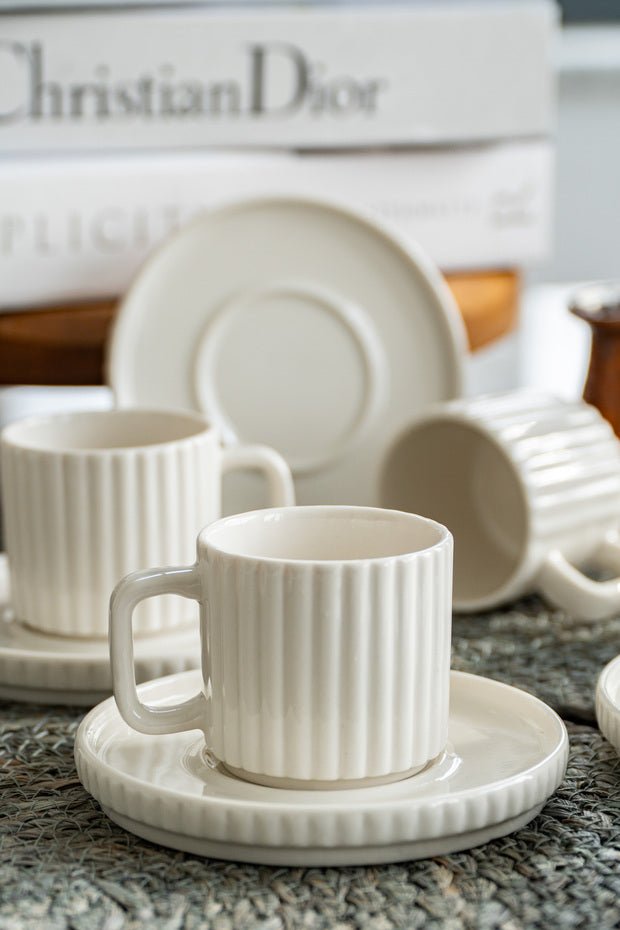 Produtos árabes Heda Porselen Saturn 12-Piece Porcelain Coffee Set - Wholesale