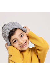 Hello Baby Boys Soft Acrylic Knit Pom - pom Beanie - Autumn/Winter - TryAladdin
