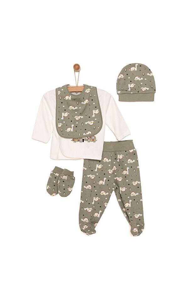 Hello Baby Premium Newborn Boys 5 - Piece Layette Set - Green - TryAladdin