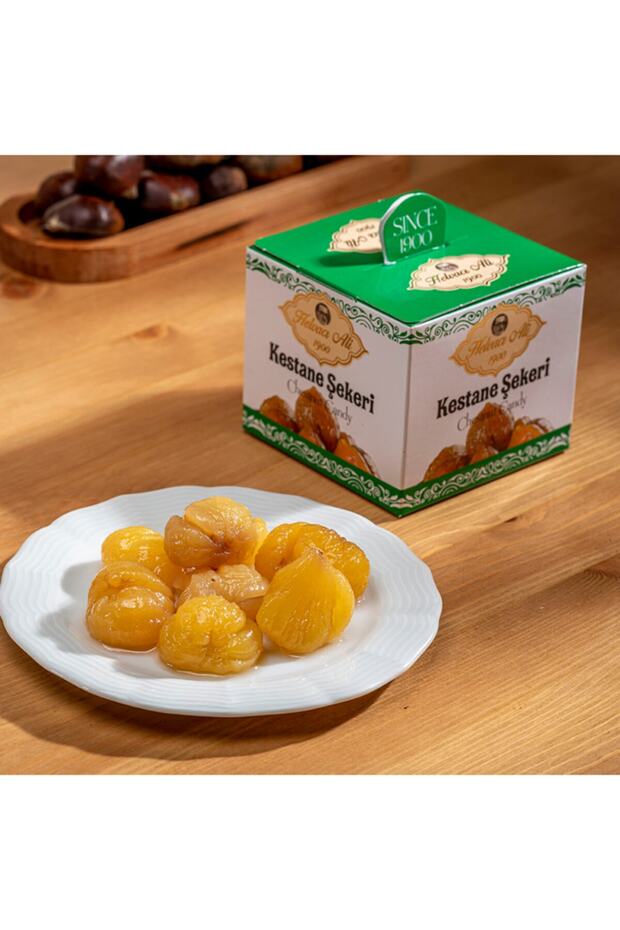 Helvaci Ali Premium Candied Chestnuts in Syrup Glass Jar - 470g - TryAladdin