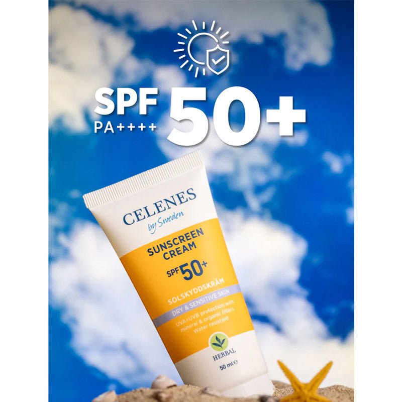 Herbal Sun Cream SPF 50+ - Hydrating & No White Cast for Dry, Sensitive Skin - TryAladdin