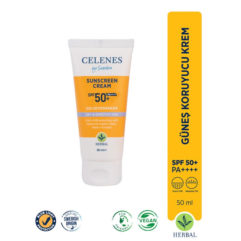 Herbal Sun Cream SPF 50+ - Hydrating & No White Cast for Dry, Sensitive Skin - TryAladdin
