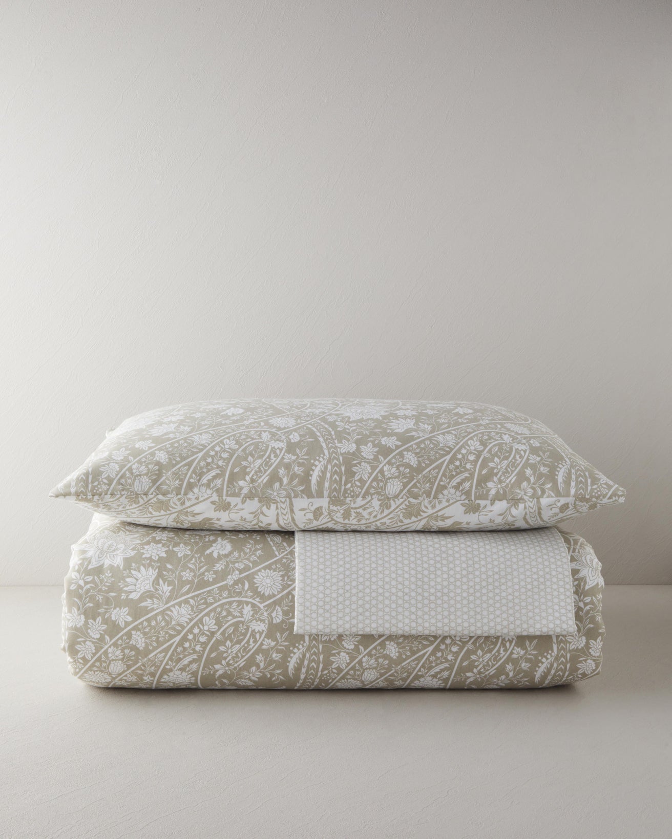 Premium Easy Iron Single Duvet Cover Set with Fitted Sheet Khaki 160x220cm