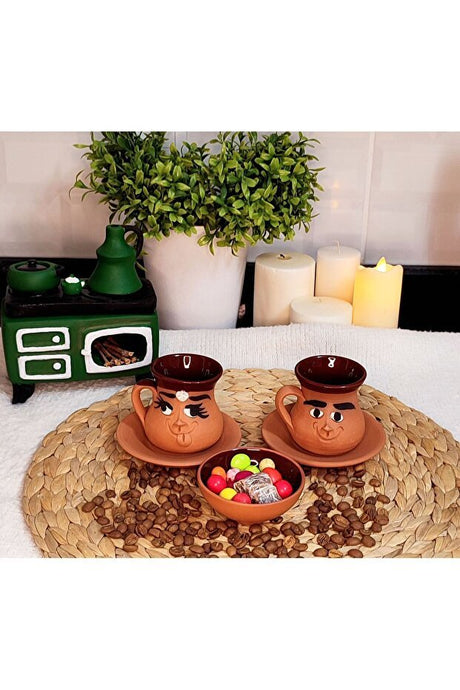 Herseytopraktan Professional Artisan Emoji Coffee Cup Set - 6 Piece - TryAladdin