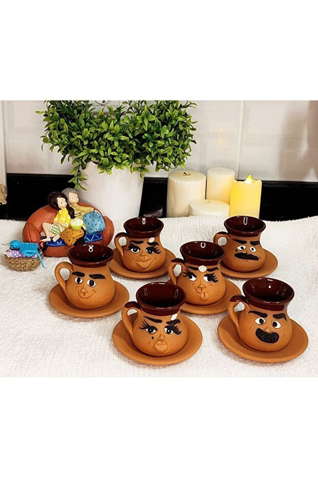 Herseytopraktan Professional Artisan Emoji Coffee Cup Set - 6 Piece - TryAladdin