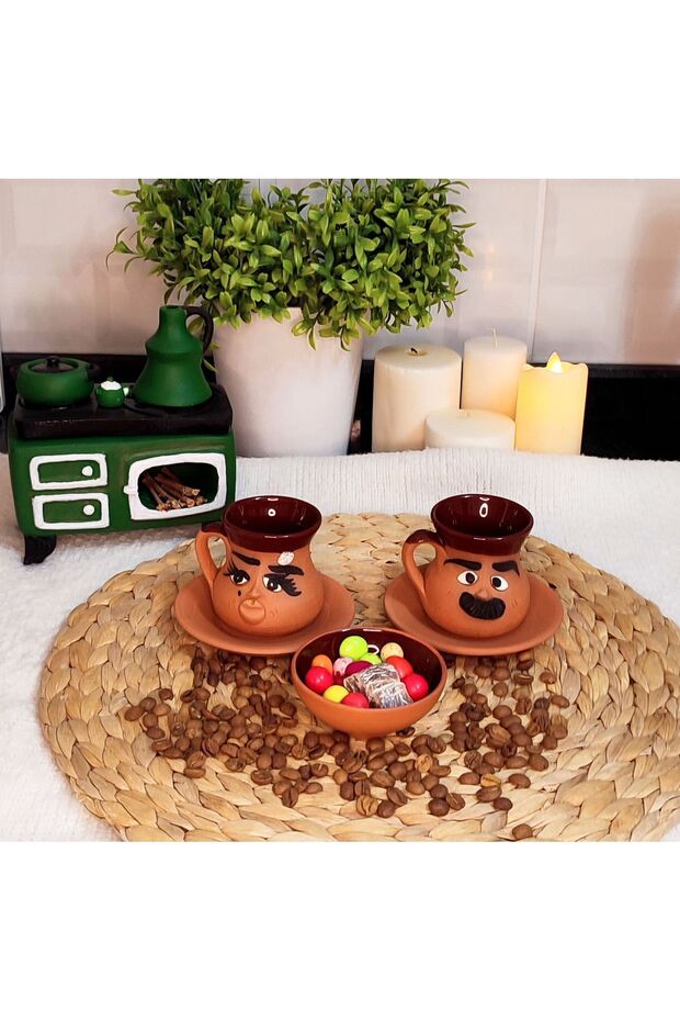 Herseytopraktan Professional Artisan Emoji Coffee Cup Set - 6 Piece - TryAladdin