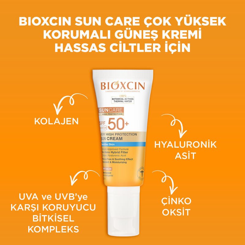 High Protection Sunscreen Cream - Sensitive Skin, Hydrating, SPF 50+, Dry Touch - TryAladdin