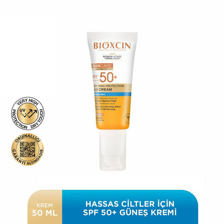 High Protection Sunscreen Cream - Sensitive Skin, Hydrating, SPF 50+, Dry Touch - TryAladdin