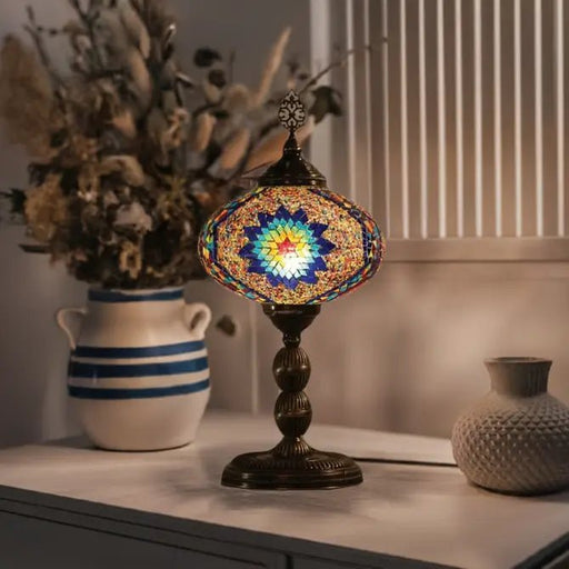 HND Handicraft | Handmade Vintage Bedroom Mosaic Desk Lamp