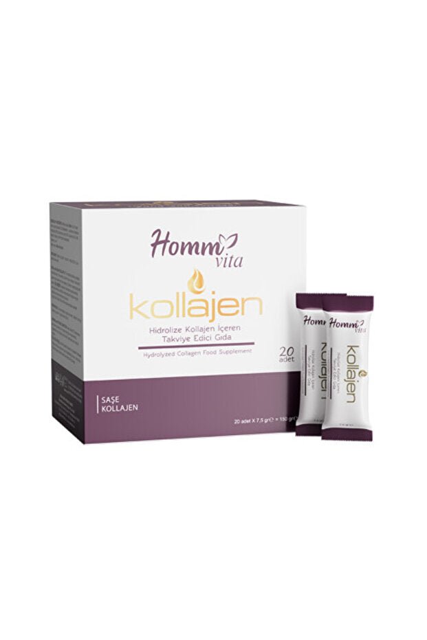 Homm Vita Hydrolyzed Collagen Drink - 7.5g x 20 Sachets for Skin & Immunity - TryAladdin