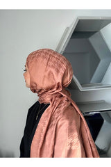 Houndstooth Pattern Caramel Cotton Jacquard Shawl - TryAladdin