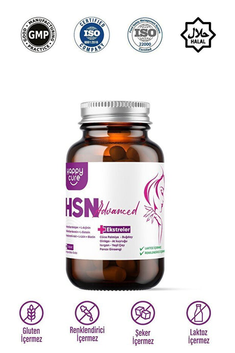 HSN Advanced Supplement - Collagen, Keratin, Biotin - 60 Tablets - TryAladdin