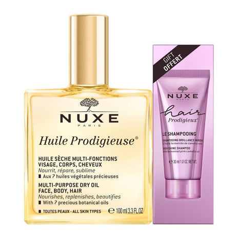 Huile Prodigieuse Multi - Purpose Dry Oil Set with Hair Prodigieux High Shine Shampoo - TryAladdin