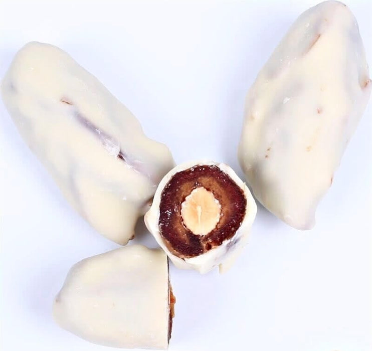 Hurma | White Chocolate Covered Dates with Almonds