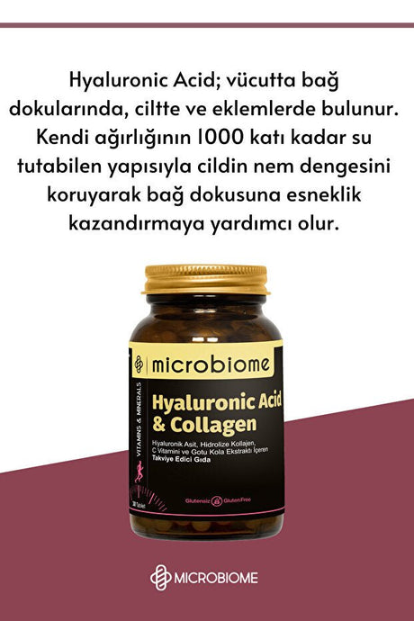 Hyaluronic Acid & Collagen Tablets - 30 Tablets for Skin & Joint Health - TryAladdin