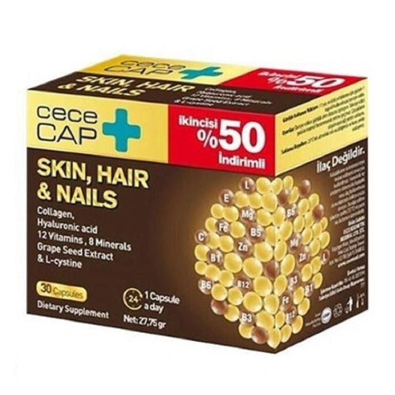 Hyaluronic Acid & Grape Seed Extract - Hair, Skin & Nail Support Capsules - TryAladdin