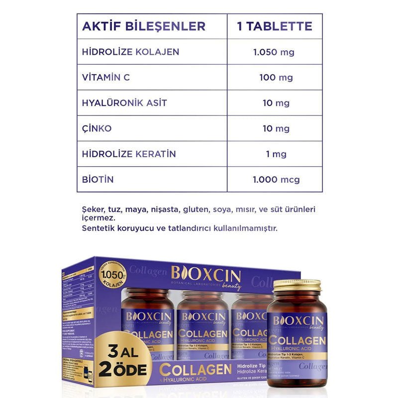 Hydrolyzed Collagen & Biotin - Hair & Beauty Support Tablets - TryAladdin